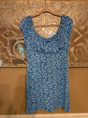 no BOUNDARIES floral Blue Dress